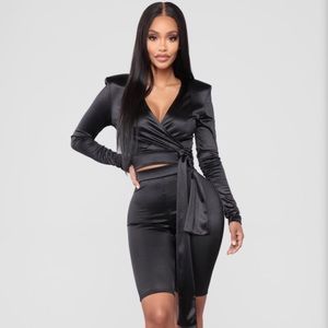Fashion Nova Satin Short Set
